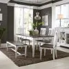 Liberty Furniture 417-DR-6RTS Liberty Furniture 417-DR-6RTS Allyson Park - 6 Piece Rectangular Table Set - Wirebrushed White / Charcoal
