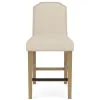 Riverside Furniture 92615 Mix-N-Match Chairs - Clipped Top Upholstered Stool (Set of 2) - Beige