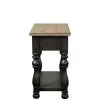 Riverside Furniture 32312 Riverside Furniture 32312 Barrington - 2 Tone Chairside Table - Antique Oak / Matte Black