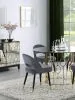 CoasterEssence 192542 Lindsey - Upholstered Dining Side Chair (Set of 2) - Gray