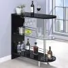 CoasterEssence 101063 Adolfo - Rectangular 2-Tier Home Bar Table - Black High Gloss