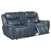 Coaster Fine Furniture 610272 Sloane - Upholstered Padded Arm Reclining Loveseat - Blue