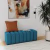 Coaster Fine Furniture 910293 Summer - Fabric Upholstered Tufted Accent Bench - Peacock Blue
