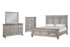 New Classic 00-2114-34C New Classic 00-2114-34C Mariana - 5/0 Queen 4 Piece Bedroom Set (Bed & Dresser & Mirror & Chest) - Gray