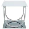 Coaster Fine Furniture 704988-S2 Danville - 2 Piece Glass Top Coffee And End Table Set - Chrome