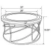 Coaster Fine Furniture 710368-S2 Elise - 2 Piece Round Mirror Top Coffee And End Table Set - Gold