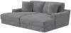 Jackson Furniture Industries 3445/15/16-28 Jackson Furniture Industries 3445/15/16-28 Cozy - 2 Piece Double Wide Chaise With USB Charging Ports - Gunmetal