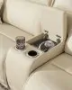 Ashley Furniture U13001S4 Ashley Furniture U13001S4 Double Deal - 2-Piece Power Reclining Loveseat Sectional With Console - Almond