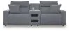 Ashley Furniture 65906S2 Ashley Furniture 65906S2 Modmax II - 3-Piece Power Reclining Sectional With Audio Console - Salt And Pepper