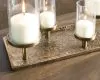 Ashley Furniture A2000820 Wallmond - Candle Holder - Antique Brass Finish