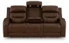 Ashley Furniture PCU1160215A Knightington - Power Reclining Sofa With Audio Seating - Brown