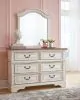 Ashley Furniture B743B12 Ashley Furniture B743B12 Realyn - Dresser, Mirror - 6-drawer - Chipped White