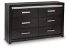 Ashley Furniture PCB2611-31 Brizmore - Six Drawer Dresser - Black