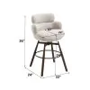 ACME DN03809 Jena - Counter Height Chair With Swivel - Beige & Walnut