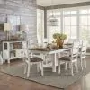Liberty Furniture 182-CD-O7TRS Liberty Furniture 182-CD-O7TRS Brook Bay - 7 Piece Trestle Table Set - Textured White / Carbon Gray