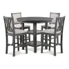New Classic D3651-52S-GRY Amy - 5 Piece Counter Dining Set - Gray