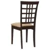 CoasterEveryday 190822 Kelso - Lattice Back Dining Side Chair (Set of 2) - Cappuccino