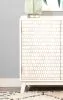 CoasterElevations 953401 Gambon - 2 Door Wood Honeycomb Pattern Accent Cabinet - White