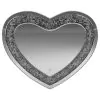 CoasterEssence 961535 Aiko - Heart Shaped LED Light Wall Mirror - Silver