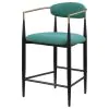 Coaster Fine Furniture 121185 Tina - Fabric Upholstered Counter Chair (Set of 2) - Green