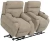 Jackson Furniture Industries 764819-2018/26-2019/26 Regenerator - Dual Lift Power Headrest Console Loveseat With CR3 Heat/Massage/Lumbar/Zero Gravity - Burlap