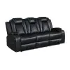 New Classic U1769V-30-BLK Orion II - Sofa With Dual Recliner - Black