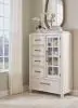 Benchcraft® B683/31/36/48/82/97/92(2) Benchcraft® B683/31/36/48/82/97/92(2) Shaybrock - 7 Pc. - Dresser, Mirror, Chest, King Panel Bed, 2 Nightstands - Antique White