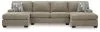 Benchcraft® 48404S7 Newellen - 3-Piece Sleeper Sectional With Double Chaise - Beige