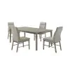 New Classic 40-D1248-D4C Lennox - 5 Piece Dining Room Set (Dining Table With 4 Chairs) - Gray / Silver