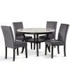 New Classic 41-400-GYRD4C New Classic 41-400-GYRD4C Celeste - Round Dining Table With 4 Chairs - Black / Gray