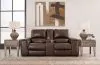 Ashley Furniture U2550218 Alessandro - PWR REC Loveseat/Con/Adj HDRST - Walnut