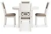 Ashley Furniture D423-225 Erinberg - Dining Room Table Set (Set of 5) - Antique White