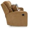 Ashley Furniture 3860594 Kanlow - Dbl Reclining Loveseat With Console - Honey