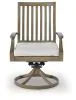 Ashley Furniture P701-602A Rainier Ranch - Swivel Chair With Cushion (Set of 2) - Brown / Beige