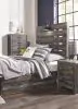 Ashley Furniture B211/31/36/46/87/84/150/B100-12/92(2) Ashley Furniture B211/31/36/46/87/84/150/B100-12/92(2) Drystan - 9 Pc. - Dresser, Mirror, Chest, Full Panel Bed with 2 Side Drawers, 2 Nightstands - Brown / Beige