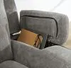 Ashley Furniture PC8350518 Mixed Motion - Power Reclining Loveseat With Console / Adjustable Headrest - Shadow