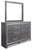 Ashley Furniture B214B1 Ashley Furniture B214B1 Lodanna - Dresser, Mirror - Gray