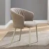 ACME DN07076 Ogin - Arm Chair (Set of 2) - Dark Beige & Natual