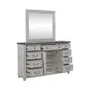 Liberty Furniture 237-BR-DM River Place - Dresser & Mirror - Riverstone White & Tobacco