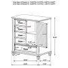 CoasterEssence 205338 Franco - 5-Drawer Door Chest - Distressed White