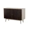 CoasterEssence 953430 Ixora - 2 Door Wood Accent Cabinet - White Washed And Black