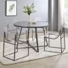 Coaster Fine Furniture 120630 Jillian - Round Mirror Top Dining Table - Black Nickel
