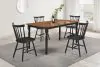Coaster Fine Furniture 183041-S5 Hollyoak - 5 Piece Rectangular Dining Set - Walnut And Black