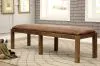 Furniture of America CM3829T-TABLE Gianna - 9Dining Table - Rustic Oak / Brown