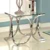Furniture of America CM4233E-PK Luxa - End Table - Pearl Silver