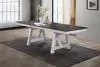 New Classic 40-1903-DT Maisie - Dining Table Top & Base - White / Dark Brown