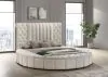 Coaster Fine Furniture 360111Q Sonya - Upholstered Queen Round Storage Bed - Ivory