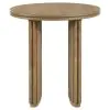 Coaster Fine Furniture 722937 Adina - Round Wood Side End Table - Distressed Light Brown