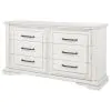 Coaster Fine Furniture 215873 Mckinney - 6-Drawer Bedroom Dresser Cabinet - Vintage White
