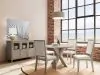 Riverside Furniture 79252 Bennett - Round Dining Table - Frosted Gray